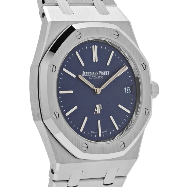 Audemars Piguet Royal Oak 16202BC.OO.1240BC.02 'Jumbo' Extra-Thin White Gold Grainy Blue Dial (2024) - Image 3