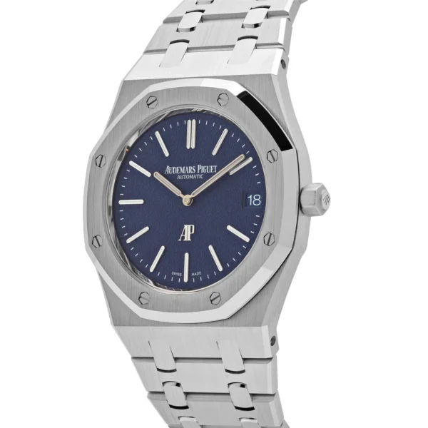 Audemars Piguet Royal Oak 16202BC.OO.1240BC.02 'Jumbo' Extra-Thin White Gold Grainy Blue Dial (2024) - Image 5