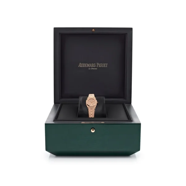 Audemars Piguet Royal Oak 67630OR.GG.1312OR.01 'Mini' Frosted Rose Gold Quartz (2024) - Image 7