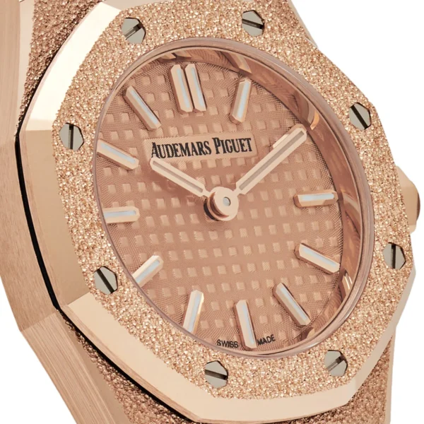 Audemars Piguet Royal Oak 67630OR.GG.1312OR.01 'Mini' Frosted Rose Gold Quartz (2024) - Image 5