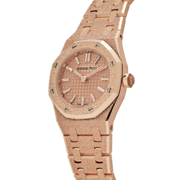 Audemars Piguet Royal Oak 67630OR.GG.1312OR.01 'Mini' Frosted Rose Gold Quartz (2024) - Image 2
