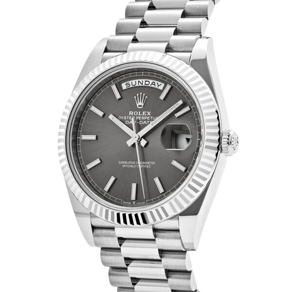 Rolex Day-Date 228239 White Gold Slate Rhodium Grey Dial (2024) - Image 4
