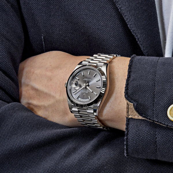 Rolex Day-Date 228239 White Gold Slate Rhodium Grey Dial (2024) - Image 2