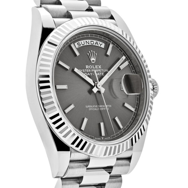 Rolex Day-Date 228239 White Gold Slate Rhodium Grey Dial (2024) - Image 3