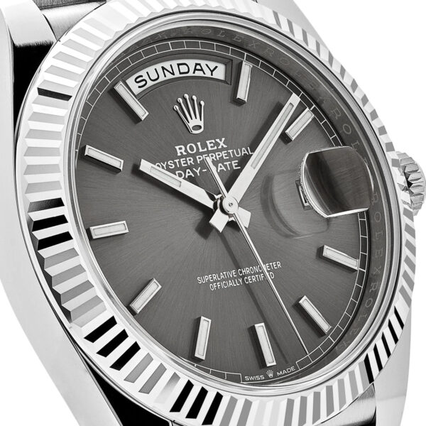Rolex Day-Date 228239 White Gold Slate Rhodium Grey Dial (2024) - Image 5