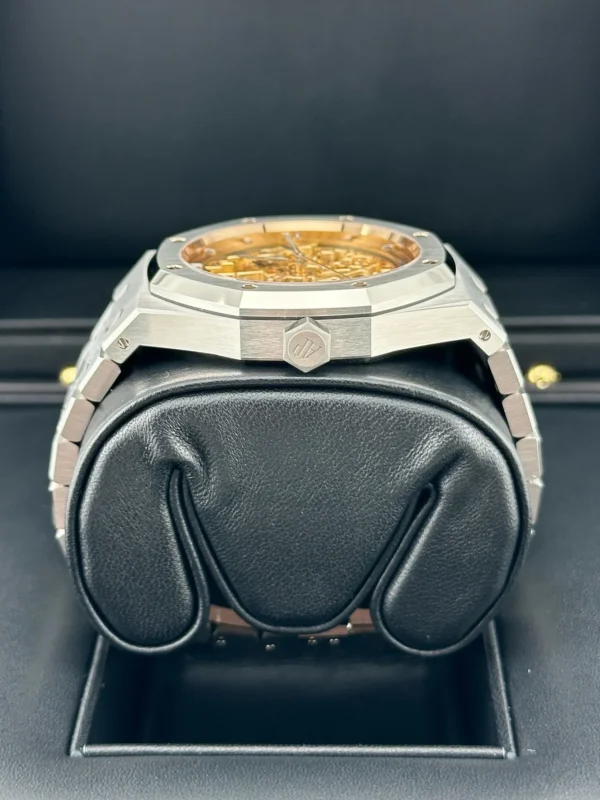 Audemars Piguet Royal Oak 15407ST.OO.1220ST.02 Double Balance Wheel Openworked Stainless Steel Pink Gold-Toned Dial (2024) - Image 5