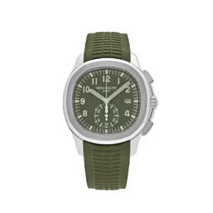 Patek Philippe Aquanaut 5968G-010 Chronograph White Gold Khaki Green Dial Uncut strap (2024)