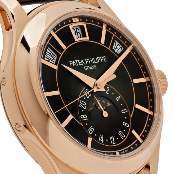 Patek Philippe Complications 5205R-011 Annual Calendar Moon Phases Rose Gold Green Dial (2022) - Image 4
