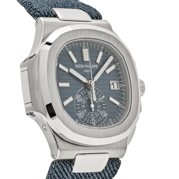 Patek Philippe Nautilus 5980/60G-001 Flyback Chronograph White Gold Blue-Gray Dial (2024) - Image 3