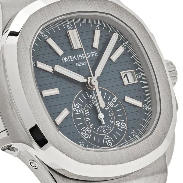Patek Philippe Nautilus 5980/60G-001 Flyback Chronograph White Gold Blue-Gray Dial (2024) - Image 5