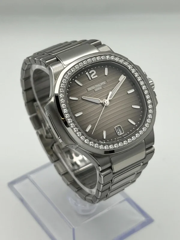Patek Philippe Nautilus 7118/1200A-011 Ladies' Stainless Steel Gray Dial Diamond Bezel (2023) - Image 4