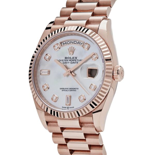 Luxury Watch Rolex Day-Date 36 Rose Gold MOP Diamond Dial 128235 Wrist Aficionado Luxury Watch Rolex Day-Date 36 Rose Gold MOP Diamond Dial 128235 Wrist Aficionado Luxury Watch Rolex Day-Date 36 Rose Gold MOP Diamond Dial 128235 Wrist Aficionado Luxury Watch Rolex Day-Date 36 Rose Gold MOP Diamond Dial 128235 Wrist Aficionado Luxury Watch Rolex Day-Date 36 Rose Gold MOP Diamond Dial 128235 Wrist Aficionado Luxury Watch Rolex Day-Date 36 Rose Gold MOP Diamond Dial 128235 Wrist Aficionado Luxury Watch Rolex Day-Date 36 Rose Gold MOP Diamond Dial 128235 Wrist Aficionado Luxury Watch Rolex Day-Date 36 Rose Gold MOP Diamond Dial 128235 Wrist Aficionado Luxury Watch Rolex Day-Date 36 Rose Gold MOP Diamond Dial 128235 Wrist Aficionado Try It On Rolex Day-Date 128235 Rose Gold Mother of Pearl Diamond Dial - Image 4