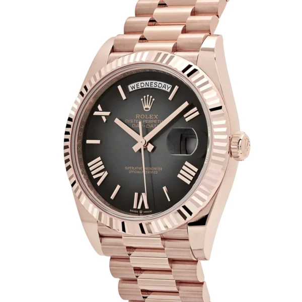 Rolex Day-Date 228235 Rose Gold Slate Ombré Dial - Image 4