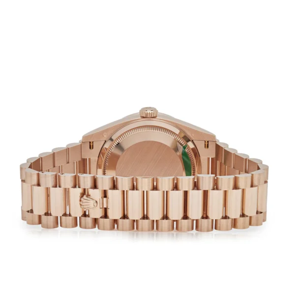 Luxury Watch Rolex Day-Date 36 Rose Gold Diamond Bezel Diamond Pave Dial 128345RBR Wrist Aficionado Luxury Watch Rolex Day-Date 36 Rose Gold Diamond Bezel Diamond Pave Dial 128345RBR Wrist Aficionado Luxury Watch Rolex Day-Date 36 Rose Gold Diamond Bezel Diamond Pave Dial 128345RBR Wrist Aficionado Try It On Rolex Day-Date 128345RBR Rose Gold Rainbow Diamond Pave Dial (2021) - Image 4