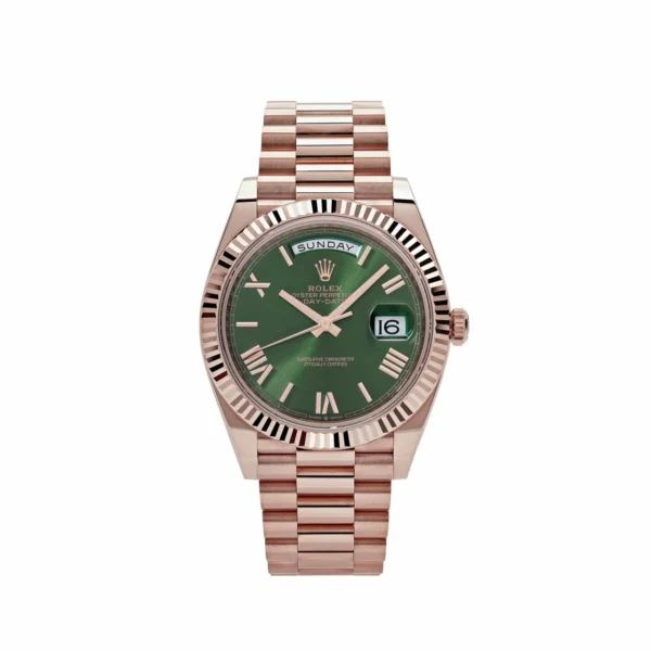 Rolex Day-Date 228235 Rose Gold Olive Green Dial (2023)