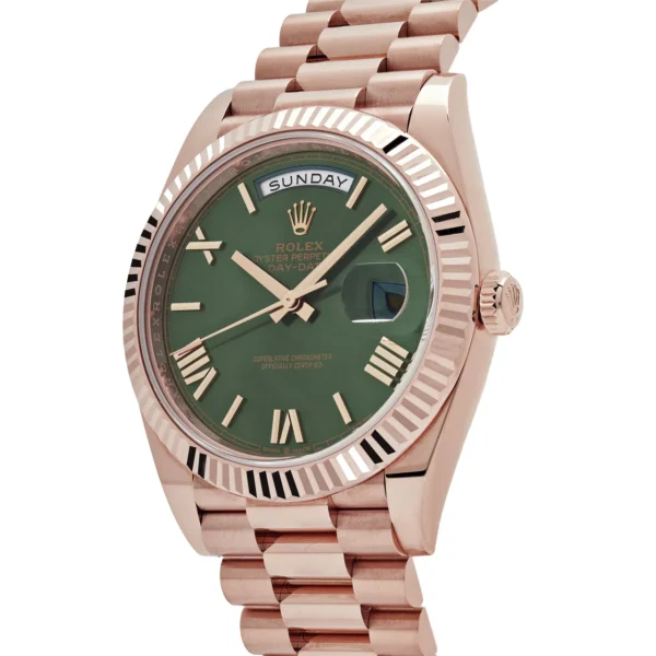 Rolex Day-Date 228235 Rose Gold Olive Green Dial (2023) - Image 3