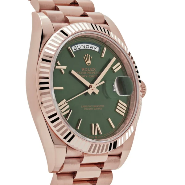Rolex Day-Date 228235 Rose Gold Olive Green Dial (2023) - Image 4