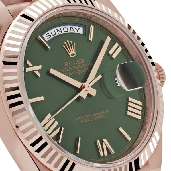 Rolex Day-Date 228235 Rose Gold Olive Green Dial (2023) - Image 5