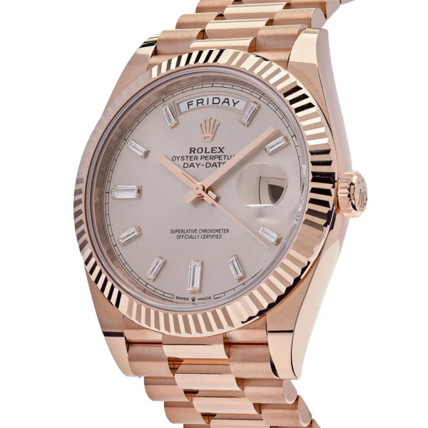 Rolex Day-Date 228235 Rose Gold Sundust Diamond Dial - Image 2