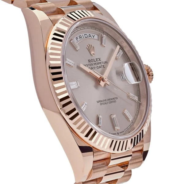 Rolex Day-Date 228235 Rose Gold Sundust Diamond Dial - Image 3