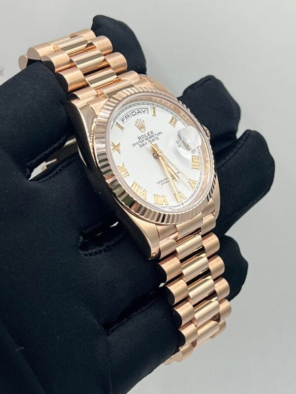 Rolex Day-Date 128235 Rose Gold White Dial - Image 4