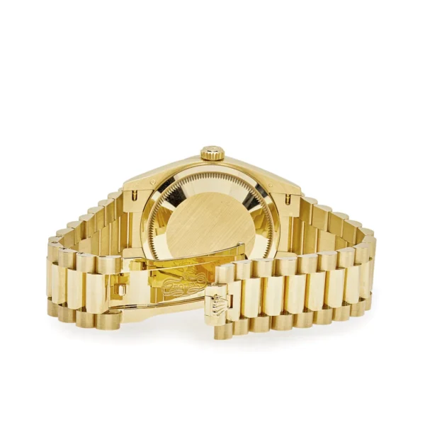 Rolex Day-Date 128238 Yellow Gold Turquoise Diamond Dial (2024) - Image 4